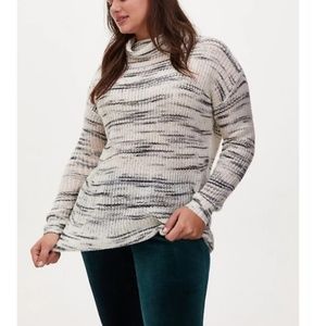 TORRID Ivory Space Dye Turtleneck Sweater Size 2X